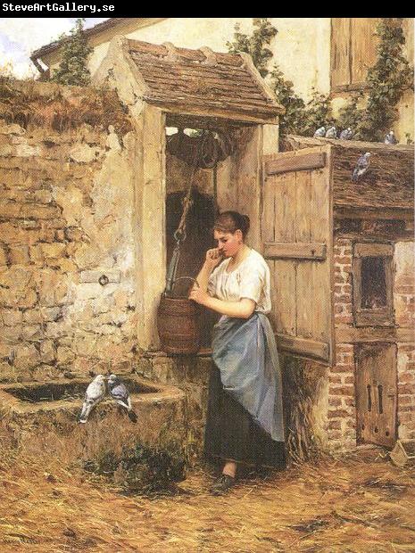 Mosler, Henry Peasant Girl and Doves